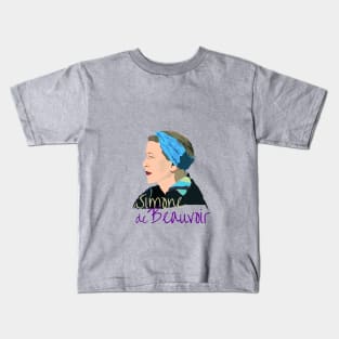 Simone de Beauvoir portrait Kids T-Shirt